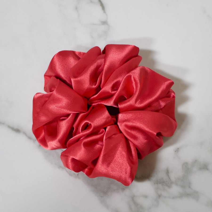 Hair Les Précieuses Chouchous Et Elastiques | Satin Scrunchie - Red Gloss