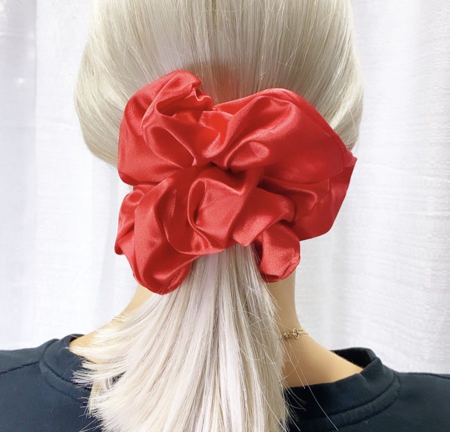 Hair Les Précieuses Chouchous Et Elastiques | Satin Scrunchie - Red Gloss