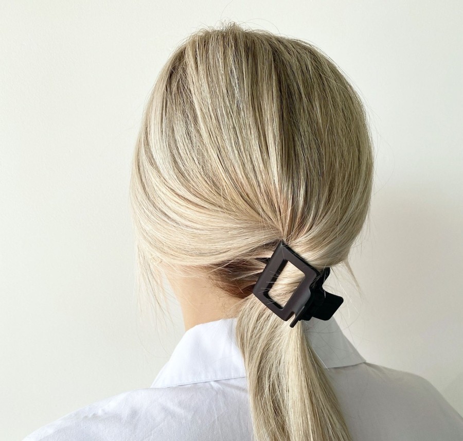 Hair Les Précieuses Pinces Et Barrettes | Square Hair Clip - Matte Black