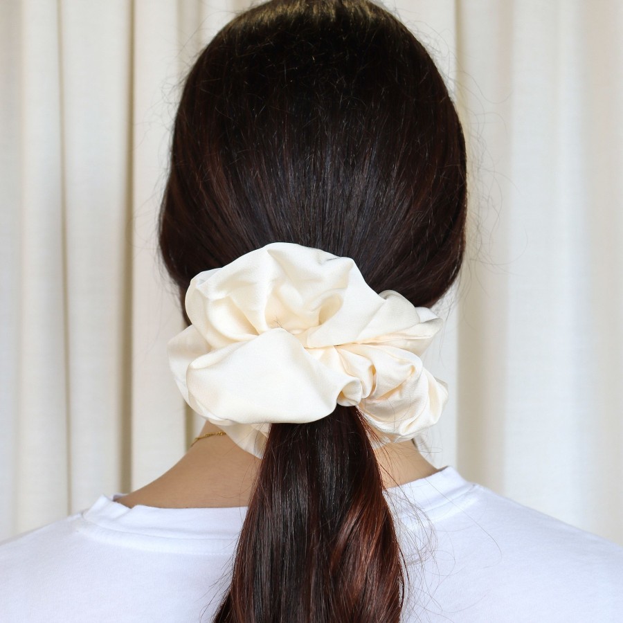 Hair Les Précieuses Chouchous Et Elastiques | Terylene Scrunchie - Ivory