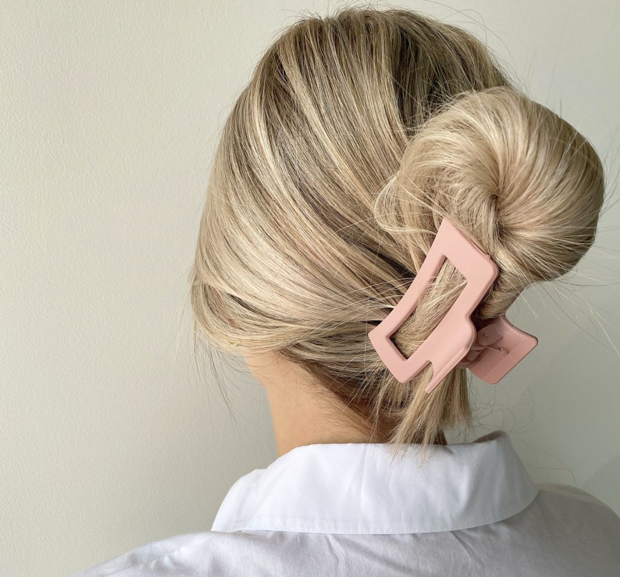 Hair Les Précieuses Pinces Et Barrettes | Openwork Hair Clip - Matte Blush