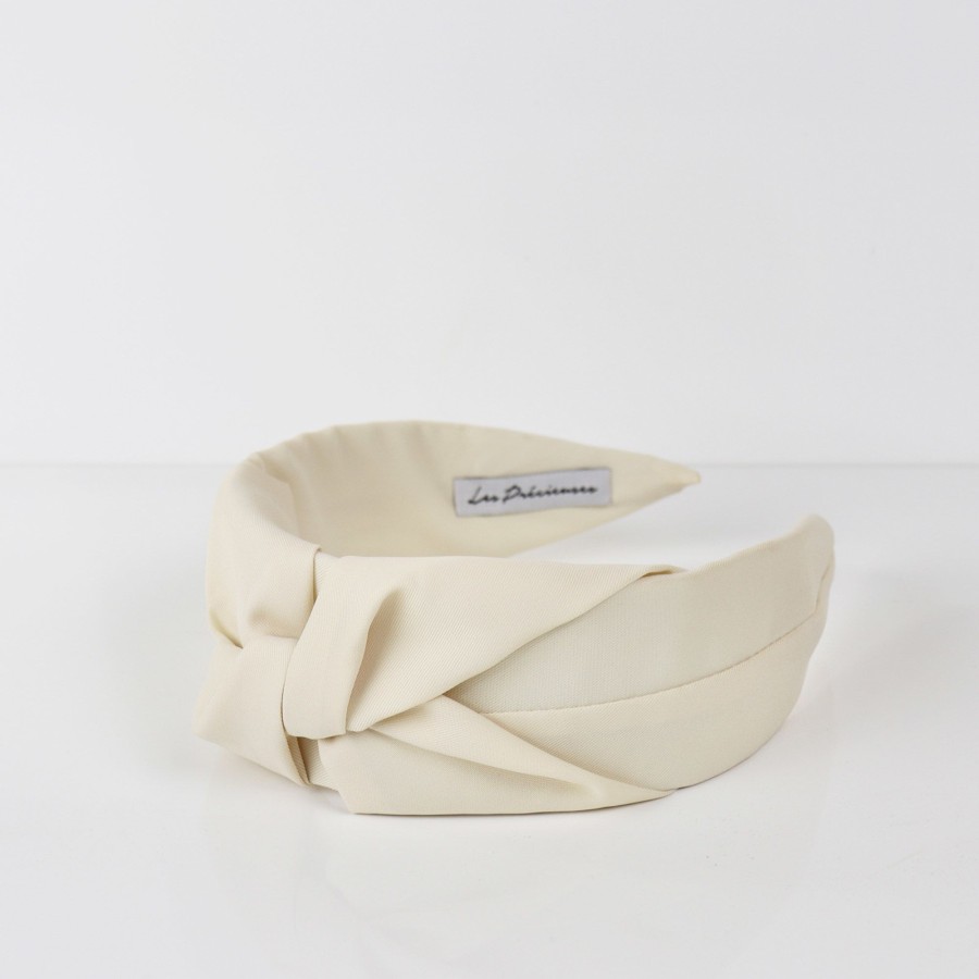 Hair Les Précieuses Serres-Tete | Wide Headband With Bow - Ivory