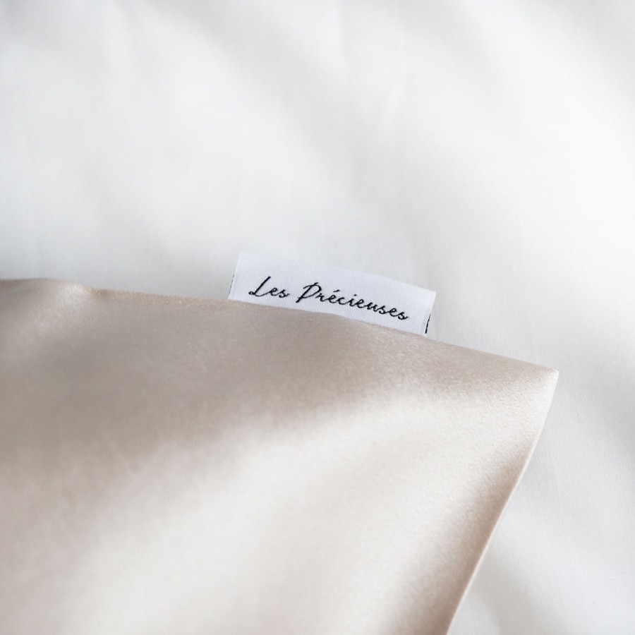 Home Les Précieuses | Champagne Pure Mulberry Silk Pillowcase - Queen