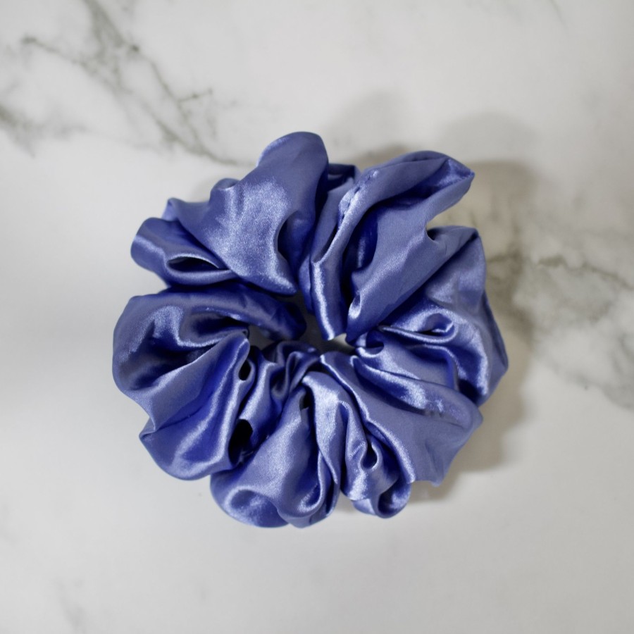 Hair Les Précieuses Chouchous Et Elastiques | Satin Scrunchie - Cashmere Blue