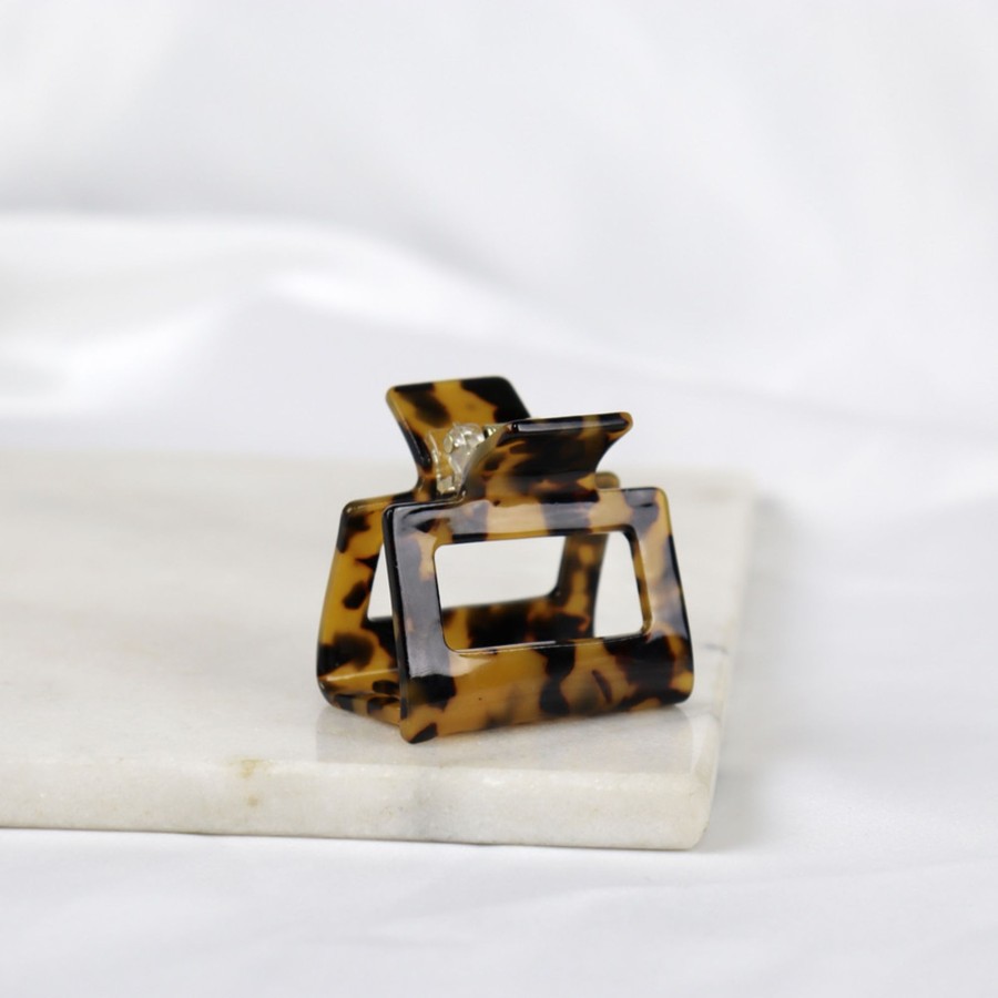 Hair Les Précieuses Pinces Et Barrettes | Square Hair Clip - Leopard Glossy