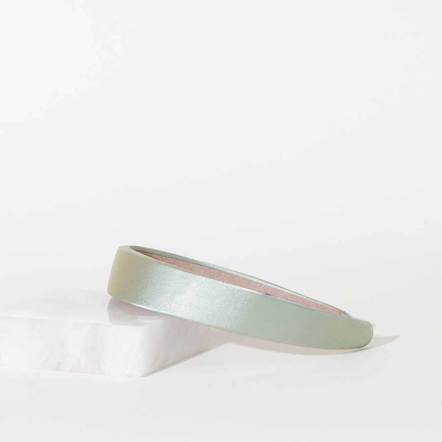 Hair Les Précieuses Serres-Tete | Classic Satin Headband - Jade