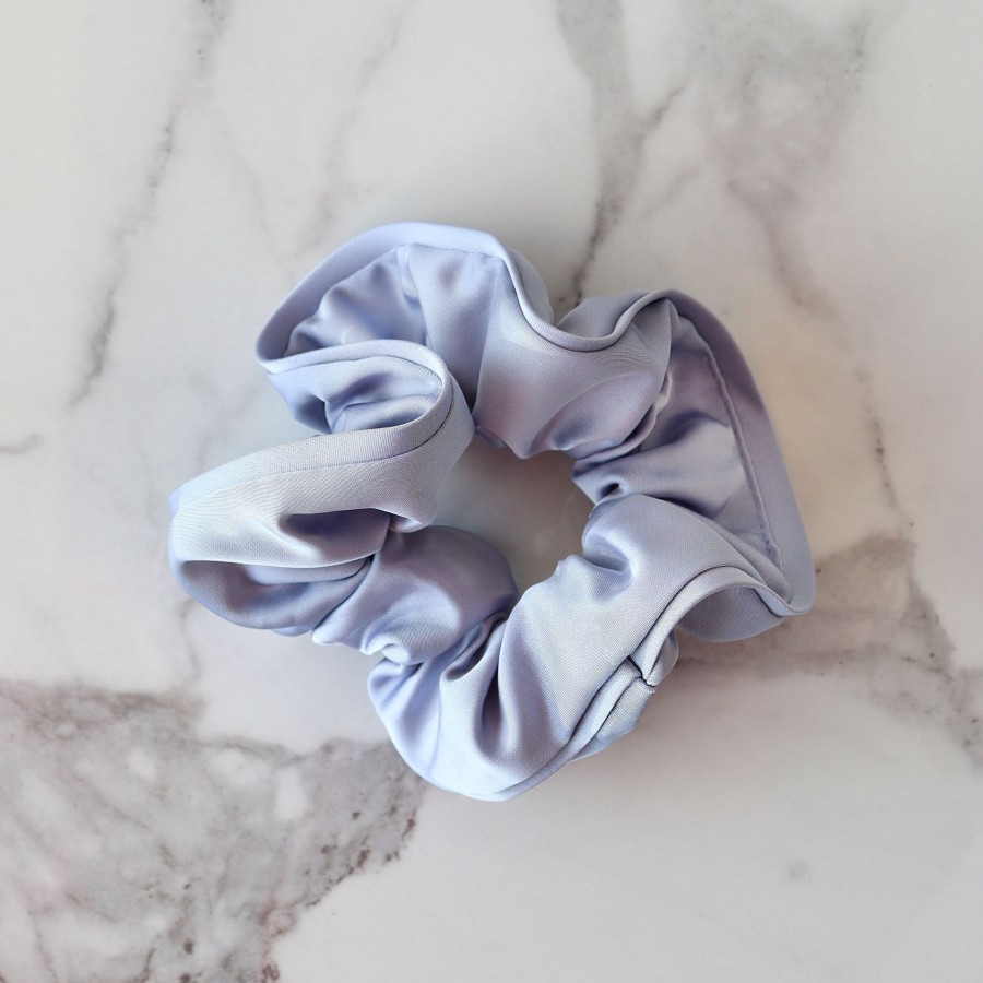 Hair Les Précieuses Chouchous Et Elastiques | Deluxe Satin Scrunchie - Powder Blue