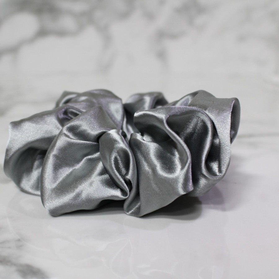 Hair Les Précieuses Chouchous Et Elastiques | Satin Scrunchie - Silver