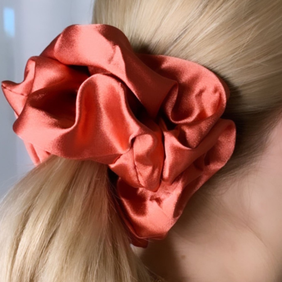 Hair Les Précieuses Chouchous Et Elastiques | Satin Scrunchie - Terra Cotta