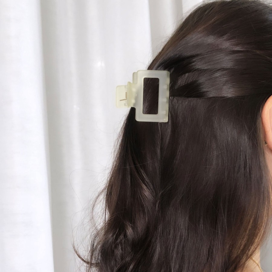 Hair Les Précieuses Pinces Et Barrettes | Square Hair Clip - Pale Frost Gray