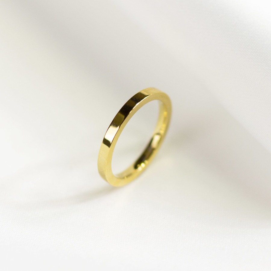 Jewelry Les Précieuses Bijoux | Minimalist 2Mm Magnolia Ring - Gold