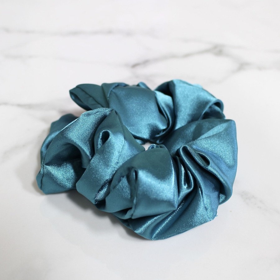 Hair Les Précieuses Chouchous Et Elastiques | Satin Scrunchie - Turquoise