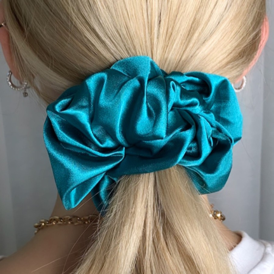 Hair Les Précieuses Chouchous Et Elastiques | Satin Scrunchie - Turquoise