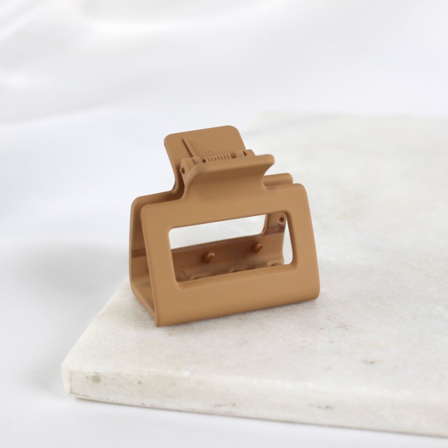 Hair Les Précieuses Pinces Et Barrettes | Square Hair Clip - Matte Sand