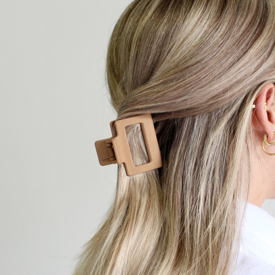 Hair Les Précieuses Pinces Et Barrettes | Square Hair Clip - Matte Sand