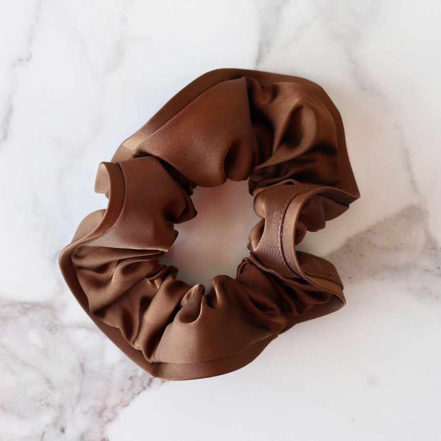 Hair Les Précieuses Chouchous Et Elastiques | Deluxe Satin Scrunchie - Truffle