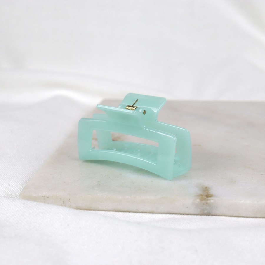 Hair Les Précieuses Pinces Et Barrettes | Openwork Hair Clip - Aquamarine Glossy