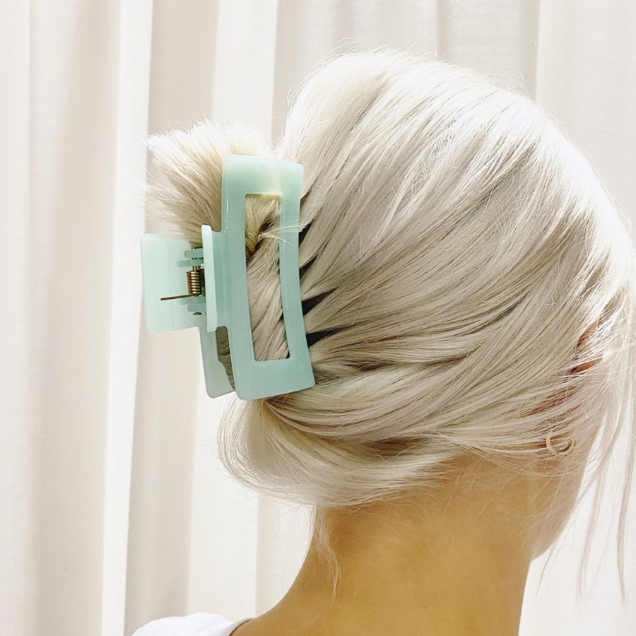 Hair Les Précieuses Pinces Et Barrettes | Openwork Hair Clip - Aquamarine Glossy