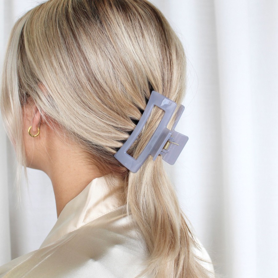 Hair Les Précieuses Pinces Et Barrettes | Openwork Hair Clip - Glossy Gray