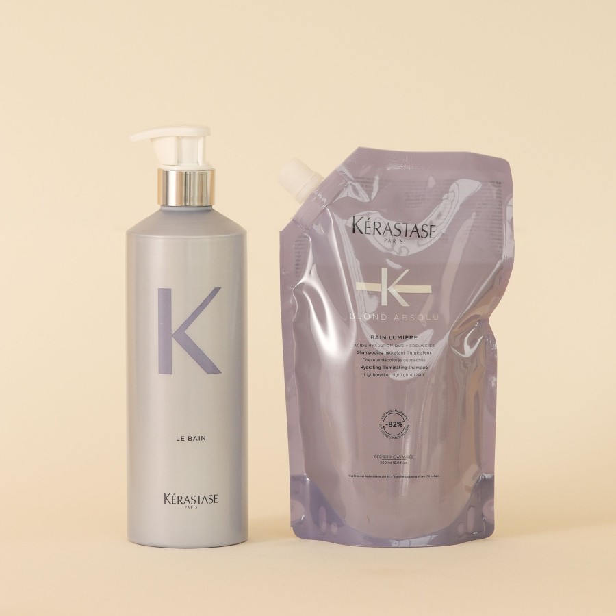 Hair Kérastase | Bain Lumiere Refill Bottle And Pouch - 500Ml