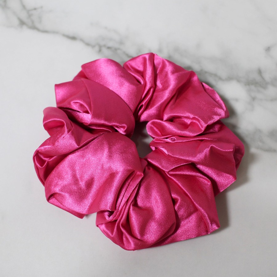 Hair Les Précieuses Chouchous Et Elastiques | Satin Scrunchie - Fuchsia Pink