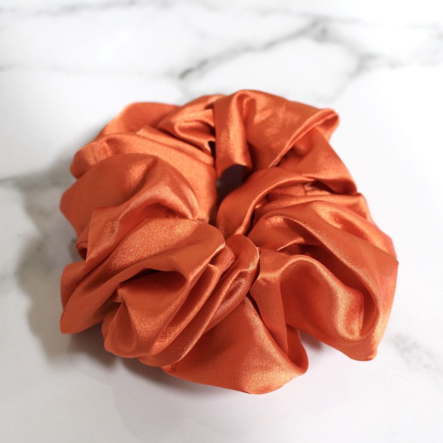 Hair Les Précieuses Chouchous Et Elastiques | Satin Scrunchie - Tangerine