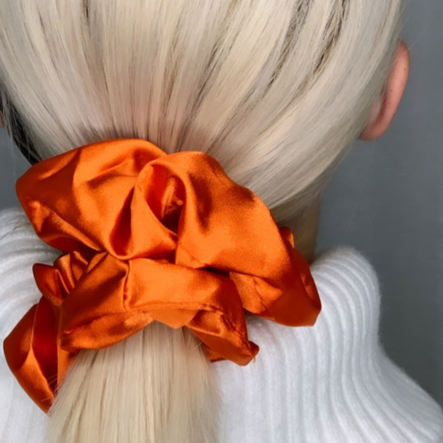 Hair Les Précieuses Chouchous Et Elastiques | Satin Scrunchie - Tangerine