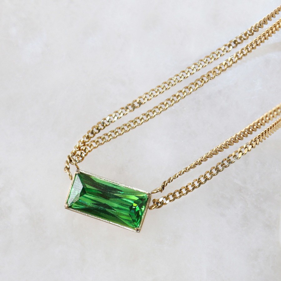 Jewelry Les Précieuses Bijoux | Emerald Cannes Necklace - Gold