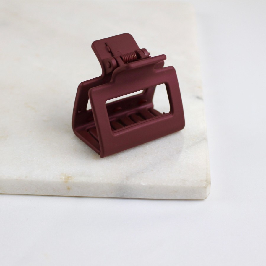 Hair Les Précieuses Pinces Et Barrettes | Square Hair Clip - Matte Cabernet