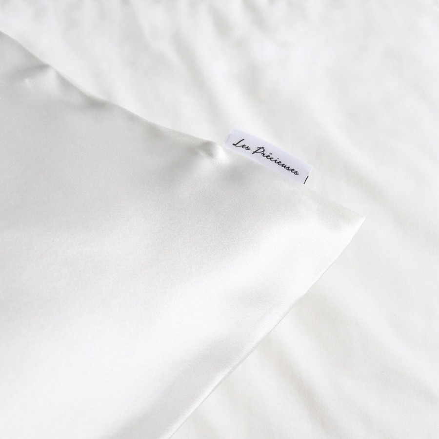 Home Les Précieuses | Ivory Pure Mulberry Silk Pillowcase - Queen