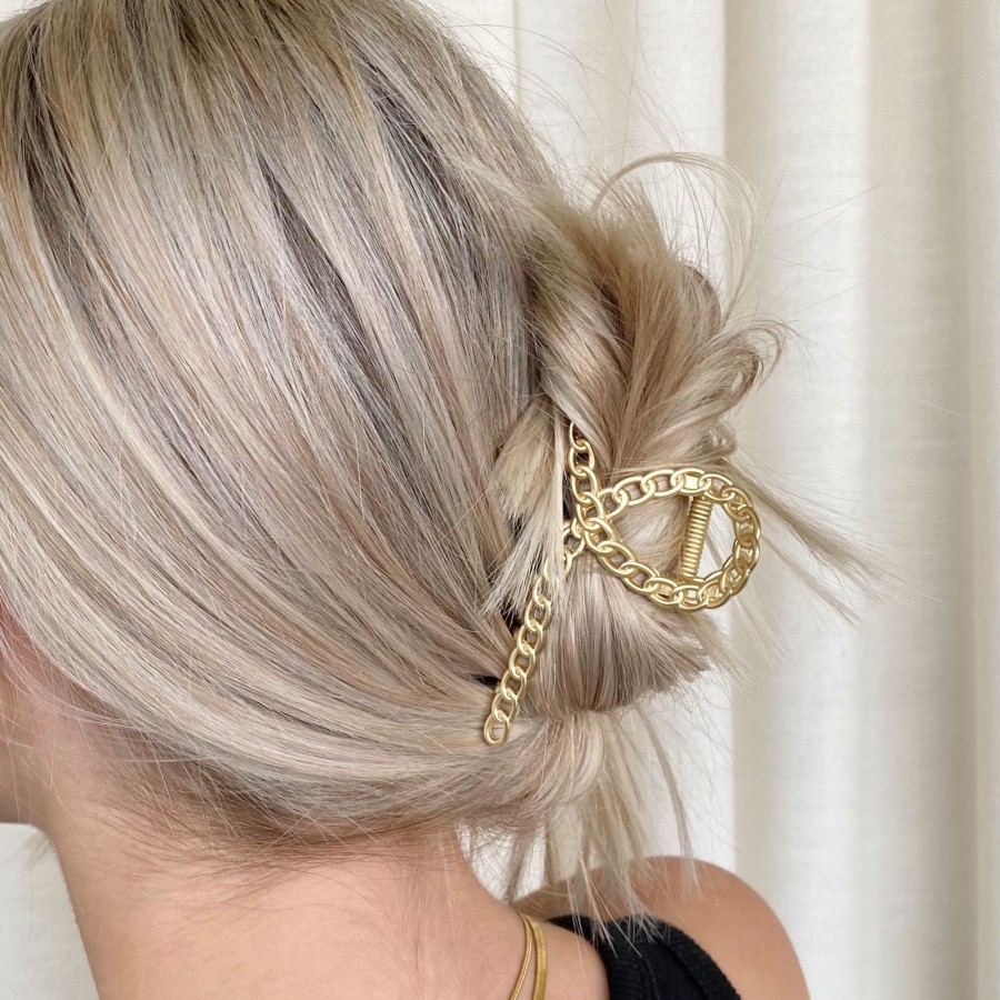 Hair Les Précieuses Pinces Et Barrettes | Clea Chaine Metal Hair Clip - Gold