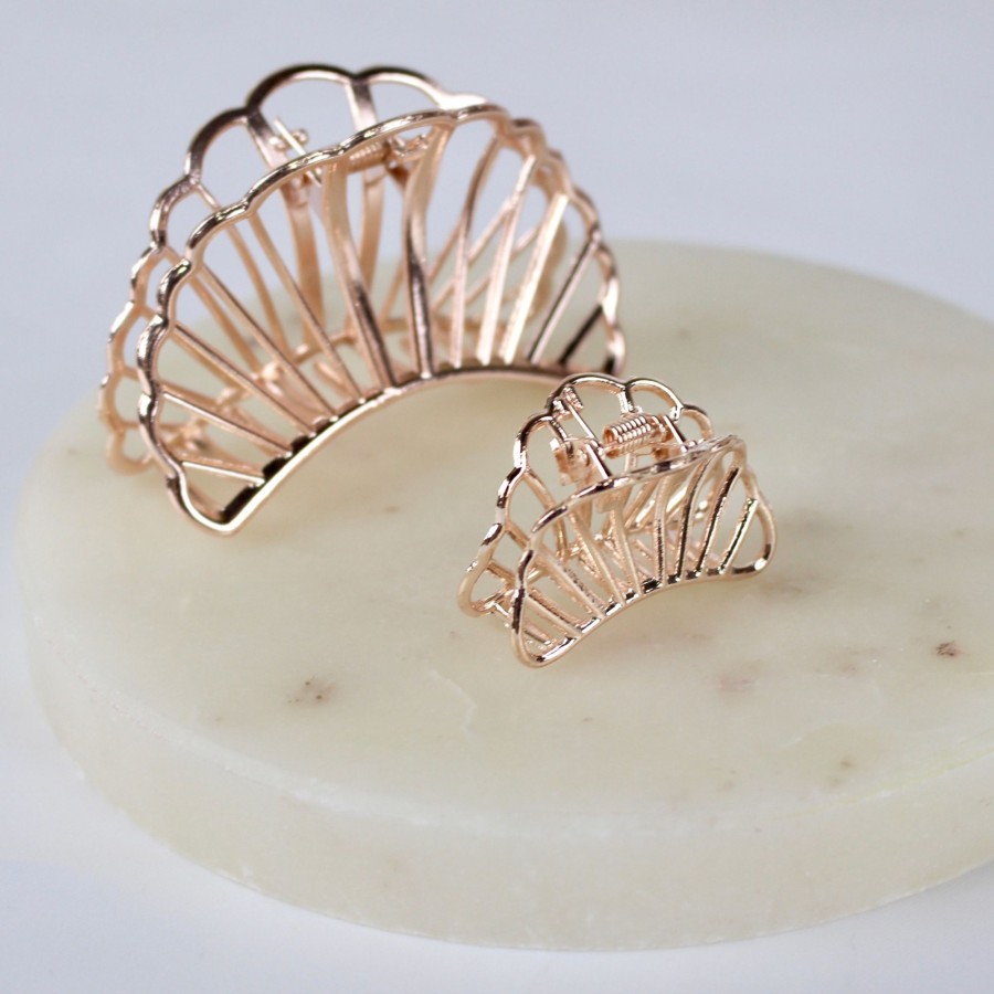 Hair Les Précieuses Pinces Et Barrettes | Mini Crescent Metal Hair Clip - Rose Gold