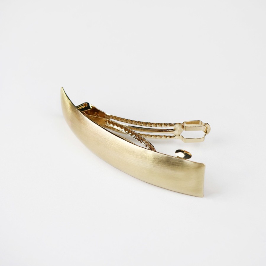 Hair Les Précieuses Pinces Et Barrettes | Rectangular Metal Hair Barrette - Gold