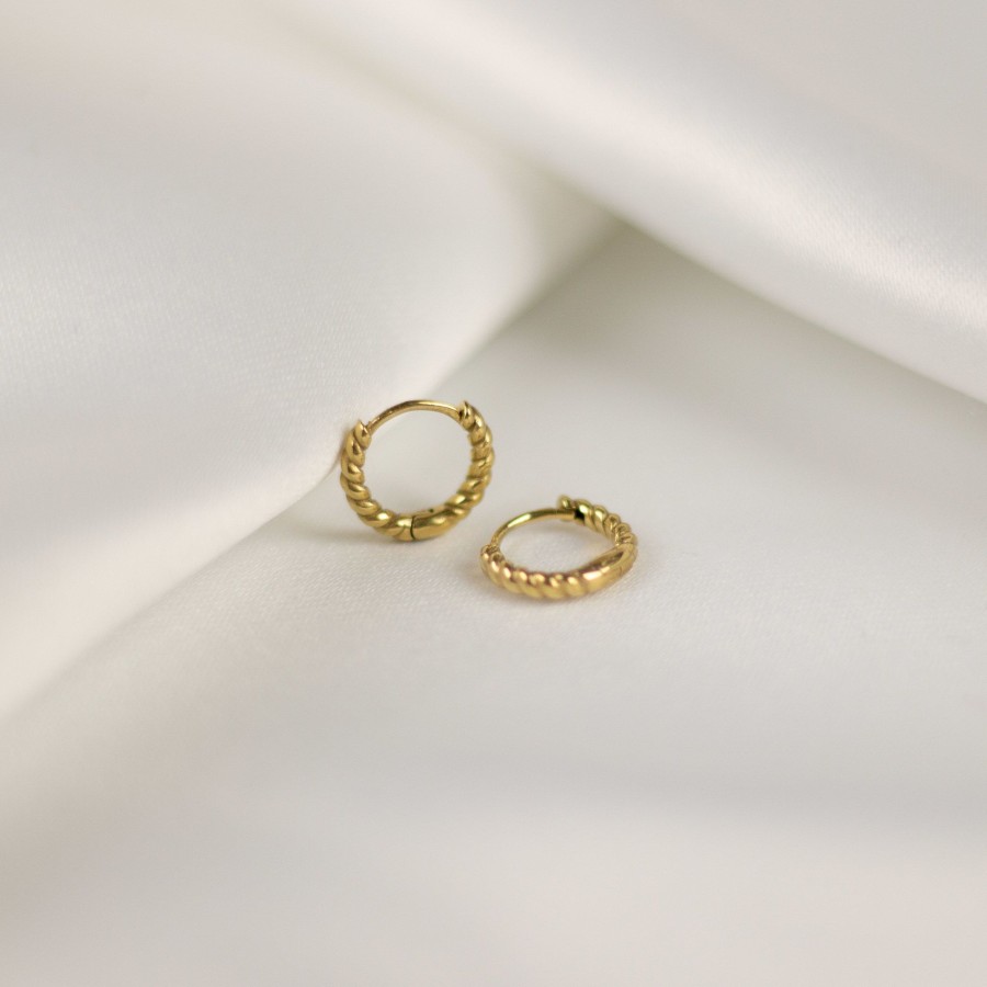 Jewelry Les Précieuses Bijoux | Caraway Twisted Earrings 10Mm - Gold