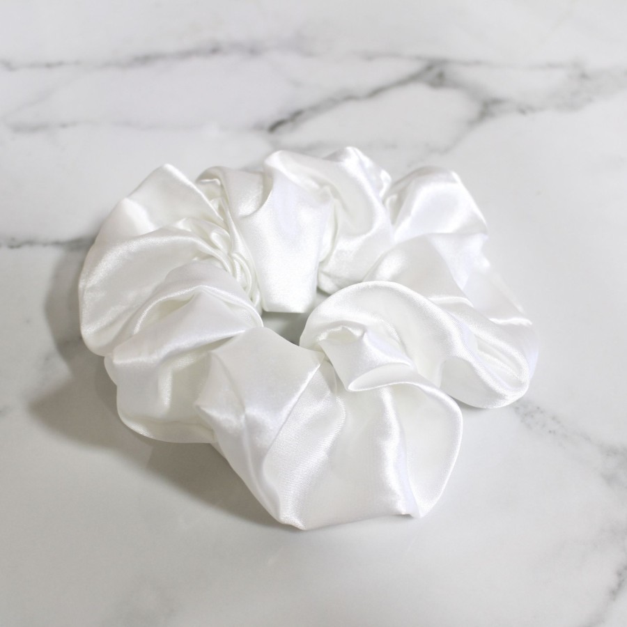 Hair Les Précieuses Chouchous Et Elastiques | Satin Scrunchie - Pearl White