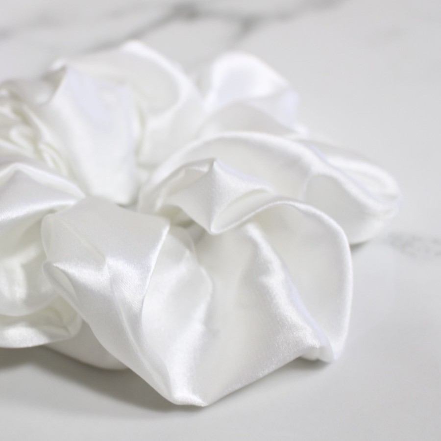 Hair Les Précieuses Chouchous Et Elastiques | Satin Scrunchie - Pearl White