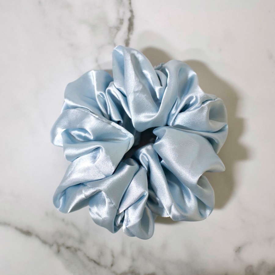 Hair Les Précieuses Chouchous Et Elastiques | Satin Scrunchie - Baby Blue