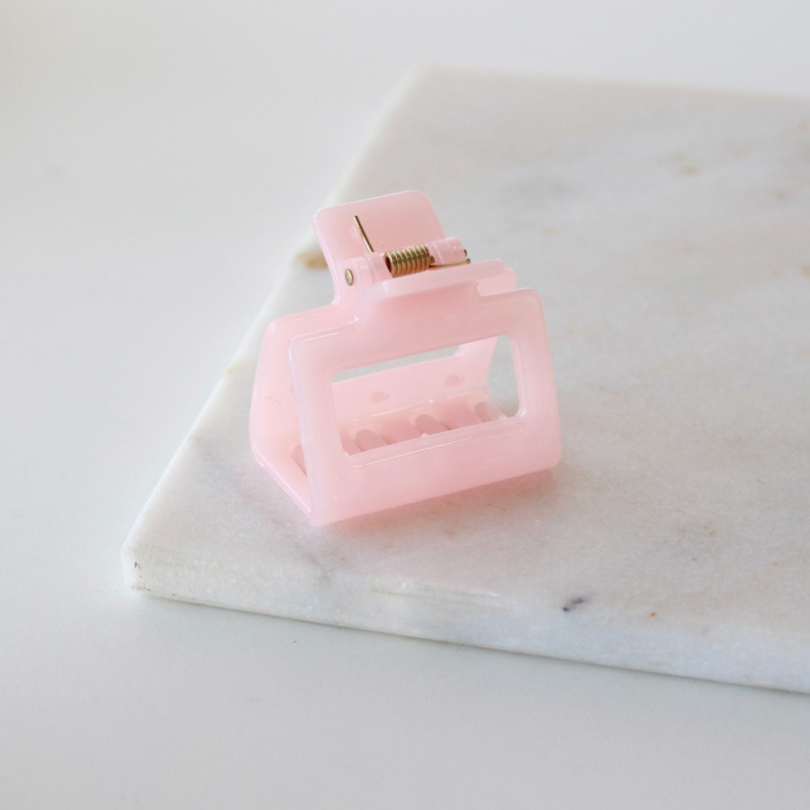 Hair Les Précieuses Pinces Et Barrettes | Square Hair Clip - Glossy Pale Pink