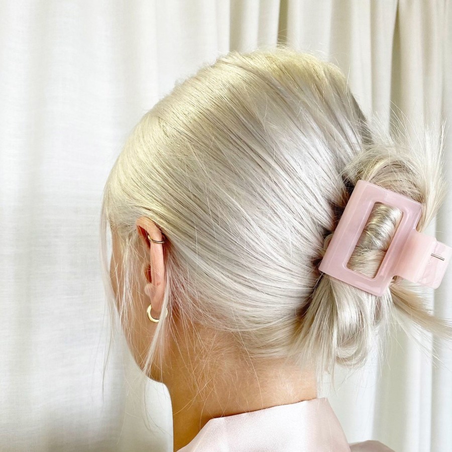 Hair Les Précieuses Pinces Et Barrettes | Square Hair Clip - Glossy Pale Pink