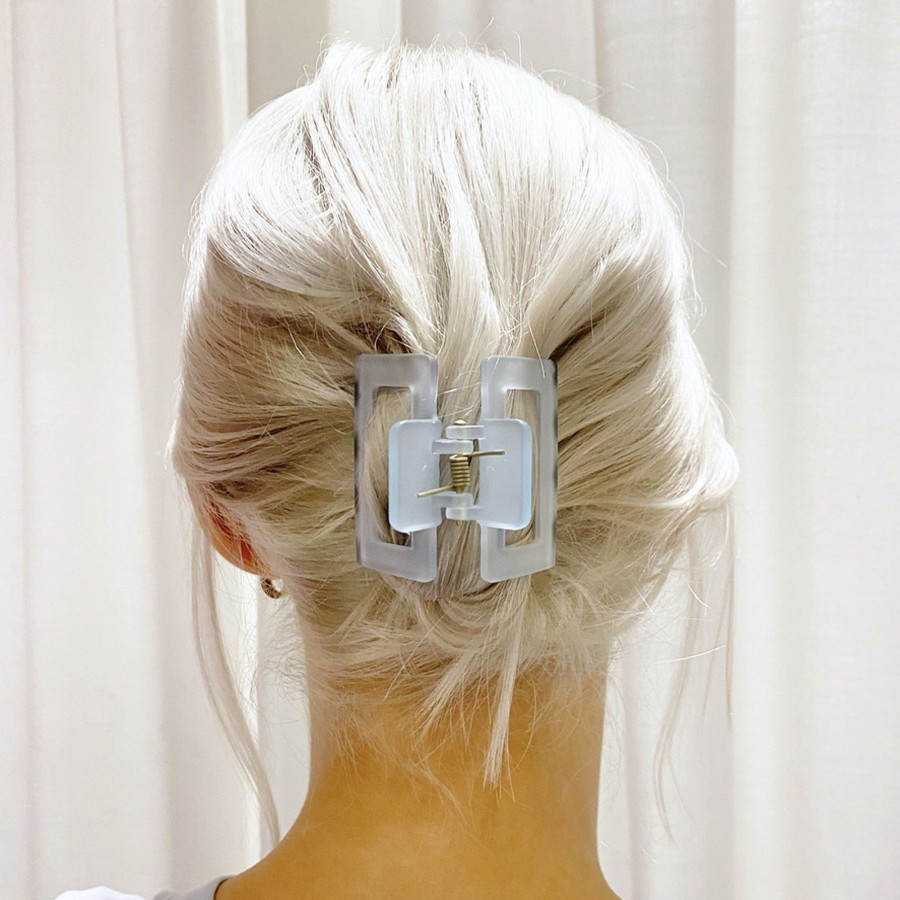 Hair Les Précieuses Pinces Et Barrettes | Square Hair Clip - Frost Sky Blue