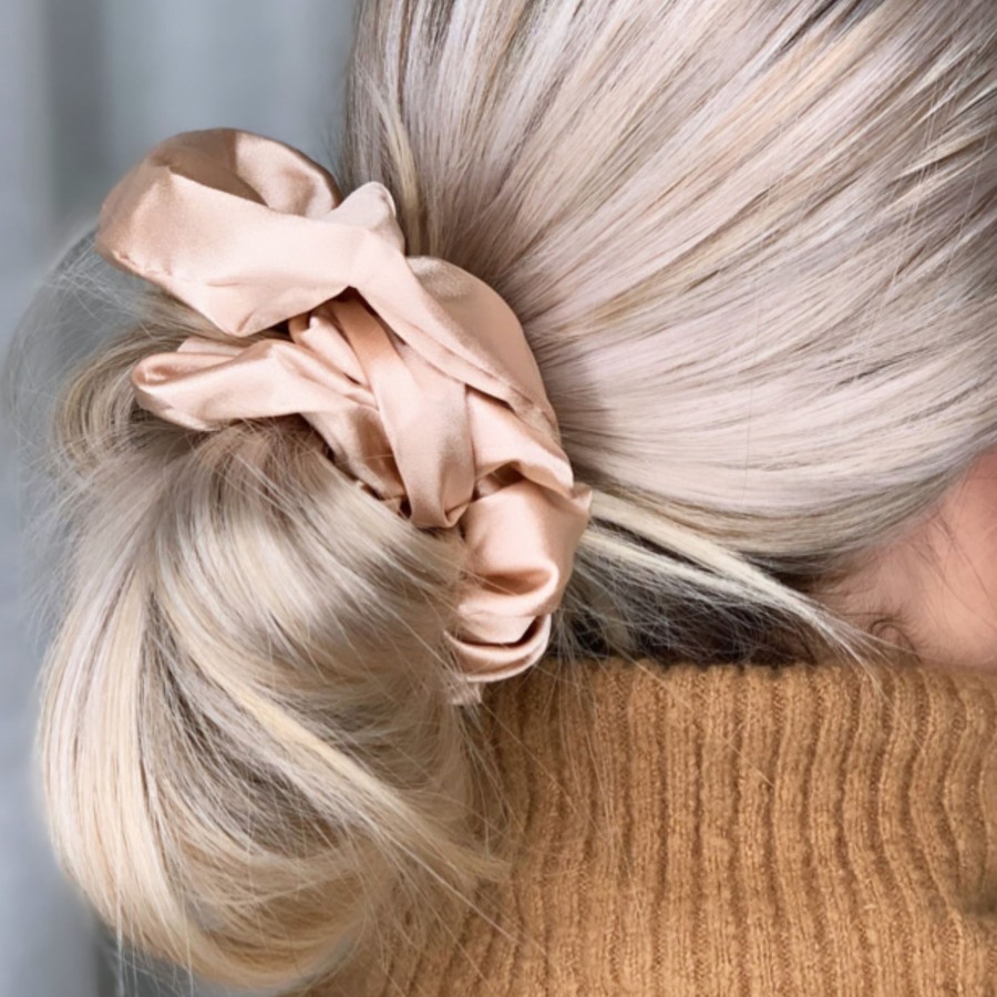 Hair Les Précieuses Chouchous Et Elastiques | Satin Scrunchie - Champagne