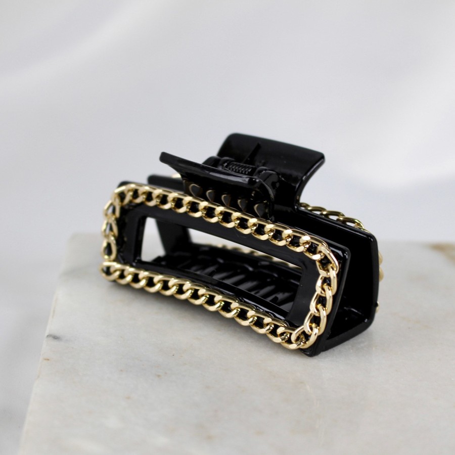 Hair Les Précieuses Pinces Et Barrettes | Hair Clip With Chain - Black