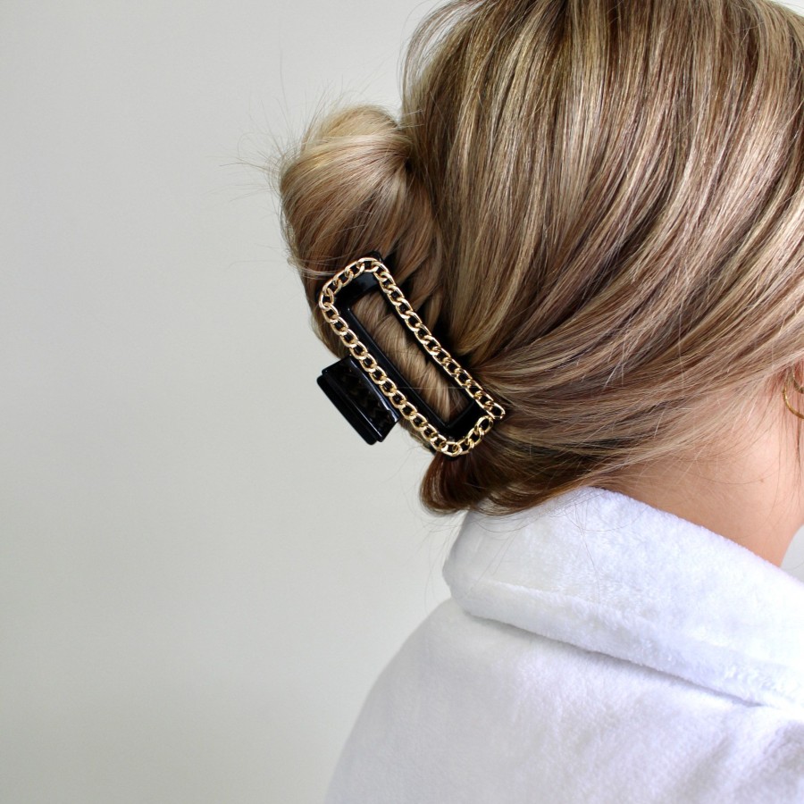 Hair Les Précieuses Pinces Et Barrettes | Hair Clip With Chain - Black