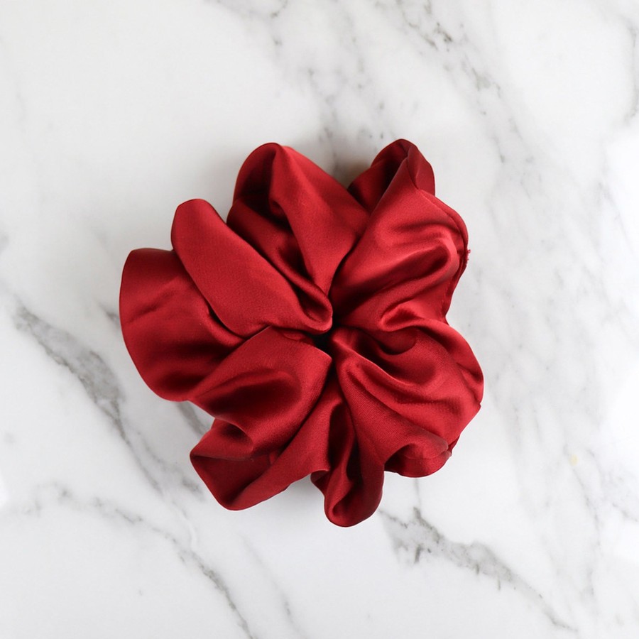 Hair Les Précieuses Chouchous Et Elastiques | Terylene Scrunchie - Burgundy