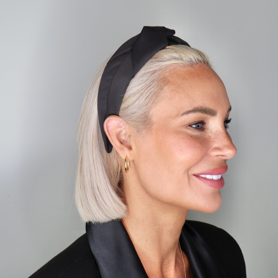 Hair Les Précieuses Serres-Tete | Wide Headband With Bow - Black