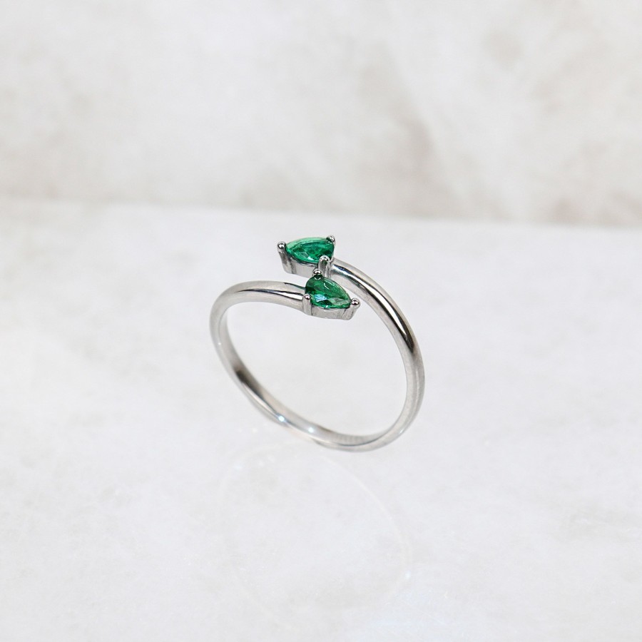 Jewelry Les Précieuses Bijoux | Cobra Emerald Ring - Silver