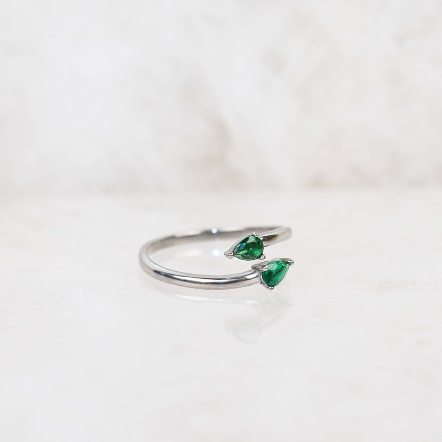 Jewelry Les Précieuses Bijoux | Cobra Emerald Ring - Silver