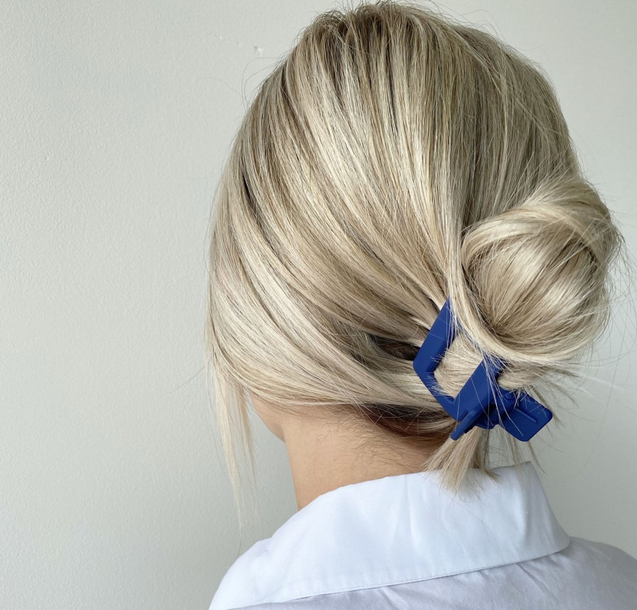 Hair Les Précieuses Pinces Et Barrettes | Square Hair Clip - Matte Classic Blue