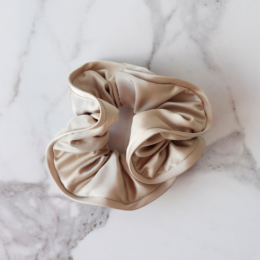 Hair Les Précieuses Chouchous Et Elastiques | Deluxe Satin Scrunchie - Champagne