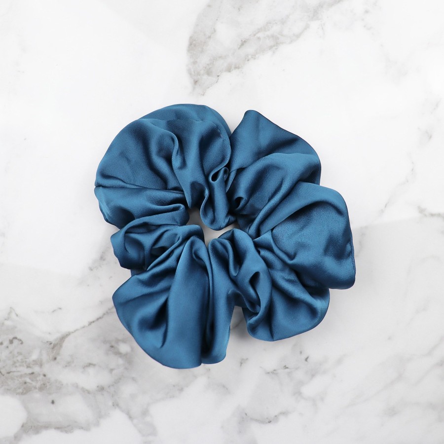 Hair Les Précieuses Chouchous Et Elastiques | Terylene Scrunchie - Classic Blue